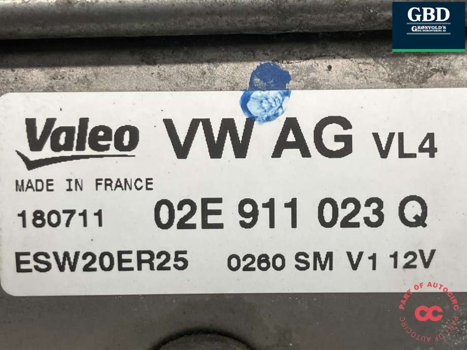 Starter diesel til VW Sharan 2010-->> (Type II)  (02E 911 024 C|02E 911 024 H|02E 911 024 CX)