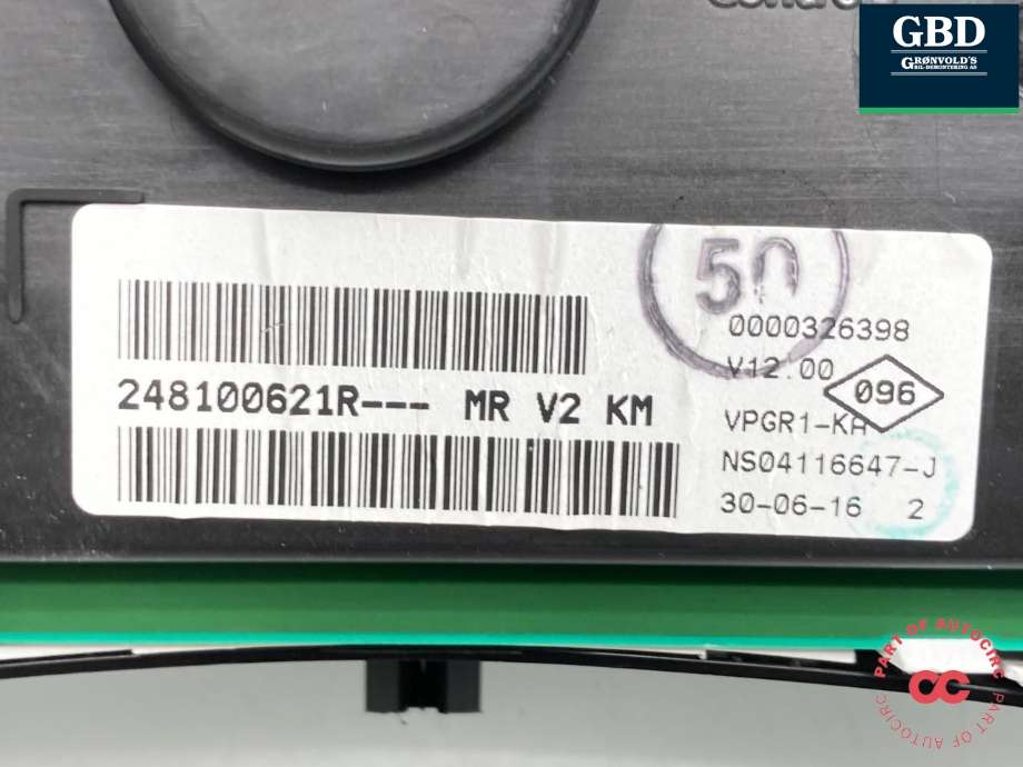 Instrumentpanel til Dacia Duster 2010-2017 (Type I)  (248100621R|)