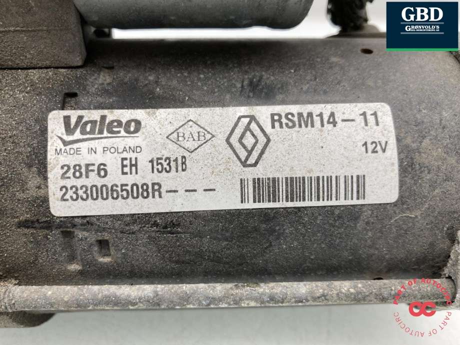Starter diesel til Dacia Duster 2010-2017 (Type I) (233008223R|)