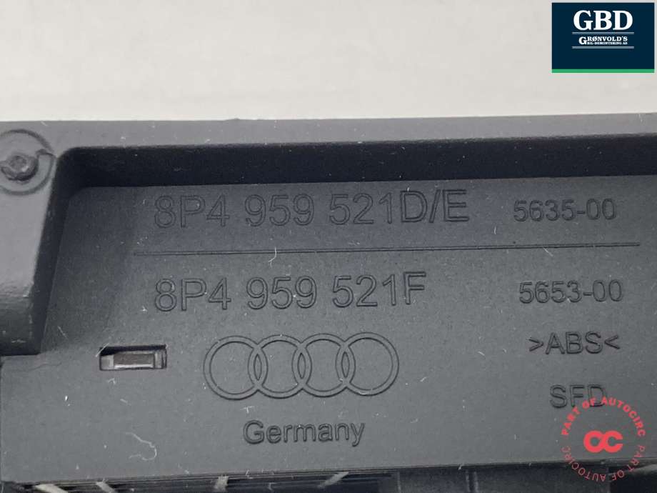 Bryter ruteheis førerdørspanel til Audi A3 2009-2012 (Type II, Fase 2)  (A 167 905 99 03  7N49|A 167 905 45 01  7N49|)