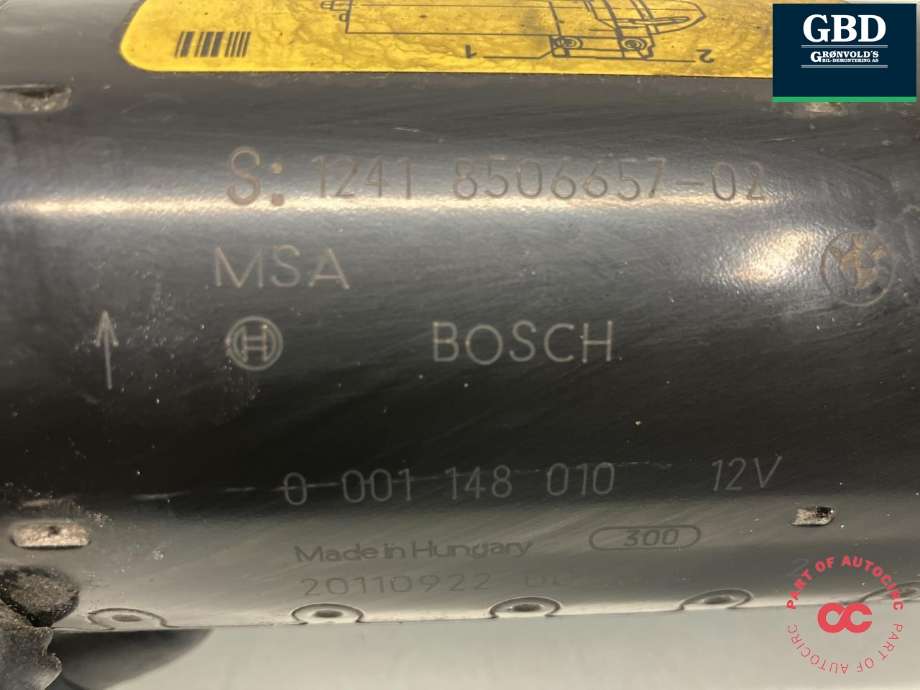 Starter diesel til BMW 5-Serie 2010-2017 (F10/F11) (F10/F11) (BOSCH|12 41 8 570 238|12 41 8 506 657|0 001 148 010)
