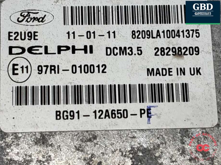 Styreenhet motor til Ford S-Max 2010-2015 (Type I, Fase 2)  (1802711|AU71-12A650-AC|)