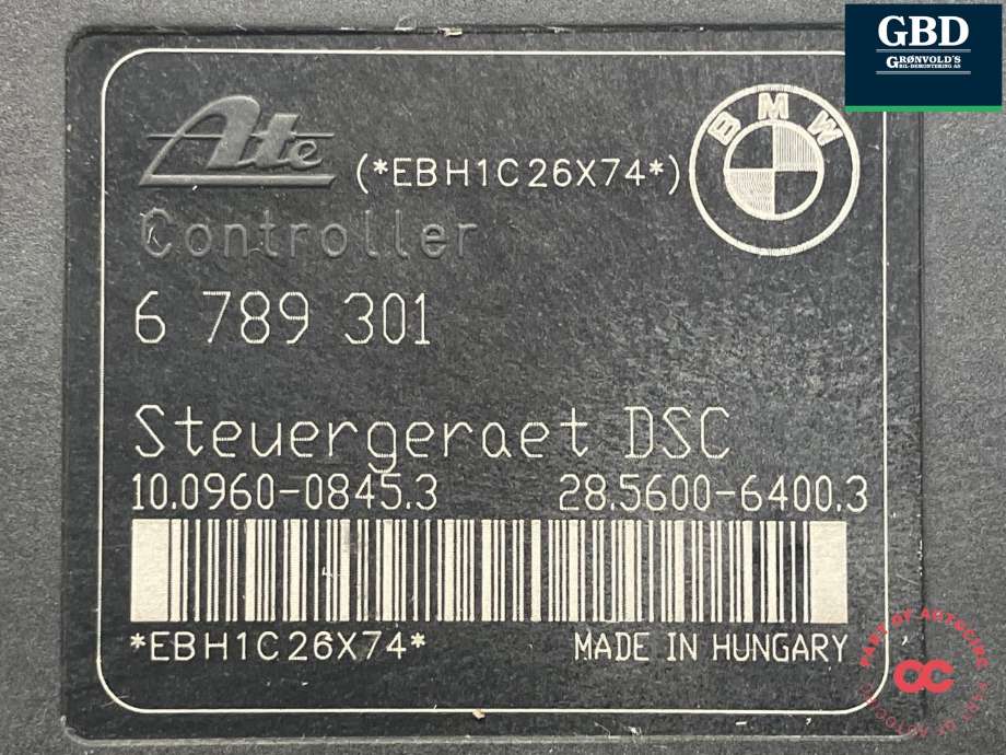 ABS sentral til BMW 3-Serie 2005-2011 (E90/E91/E92/E93) (E90/E91/E92/E93) (ATE|34 51 2 460 468|34 51 6 789 300|6 789 301)