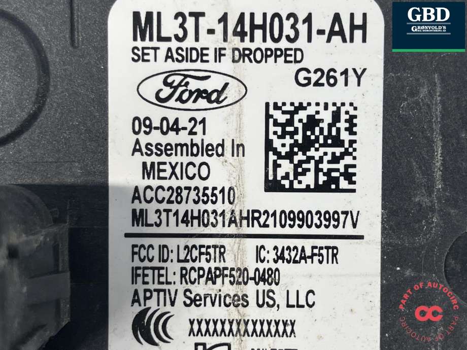 Sensor blindsone til Ford Mustang Mach-e 2020-->>  (2657693|ML3T-14H031-AK|)