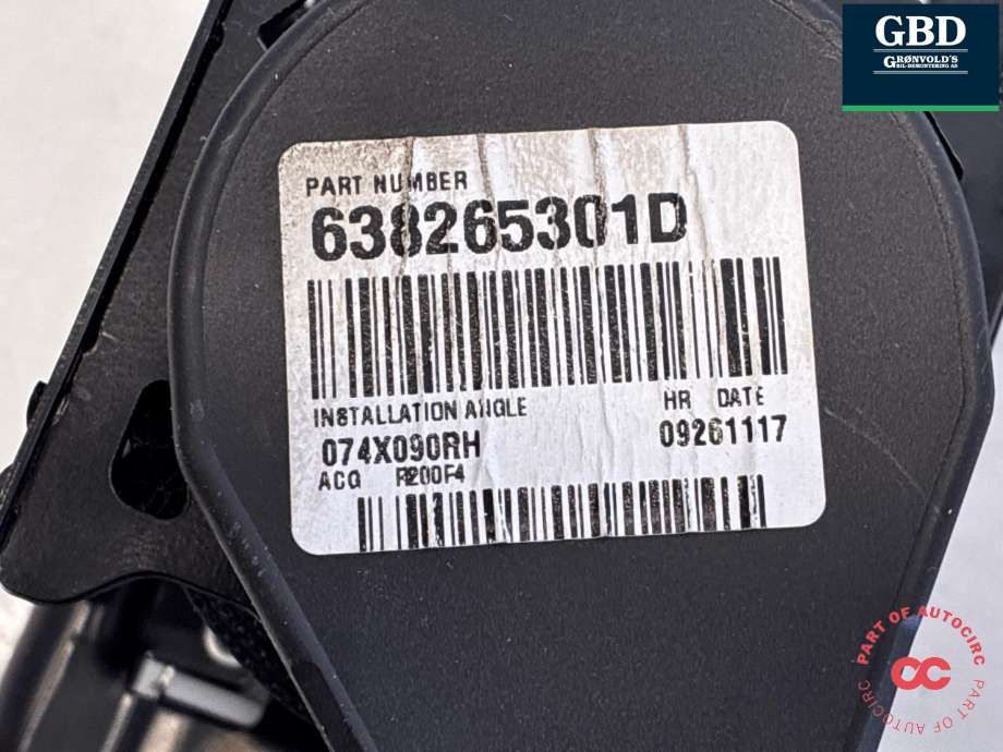 Sikkerhetsbelte bak høyre til Nissan Leaf 2018-->> (Type II)  (888845SH1B|)