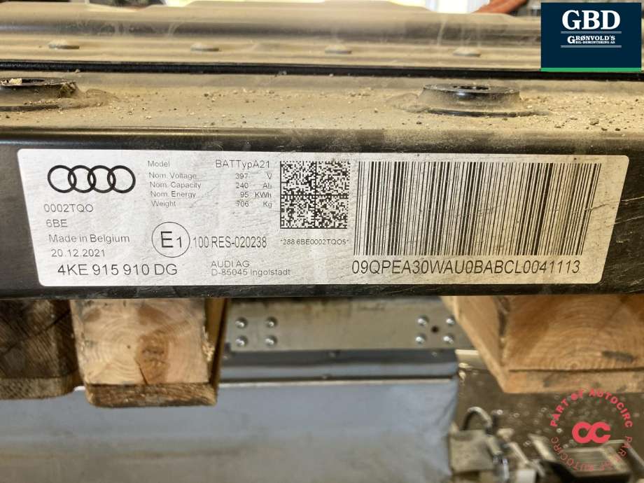 Batteripakke elbil til Audi e-tron 2018-->> (4KE 915 910 DG|)