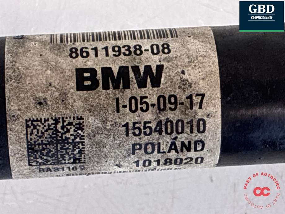 Drivaksel høyre foran til BMW X1 2015-2022 (F48) (F48) (31 60 5 A2E 052|)