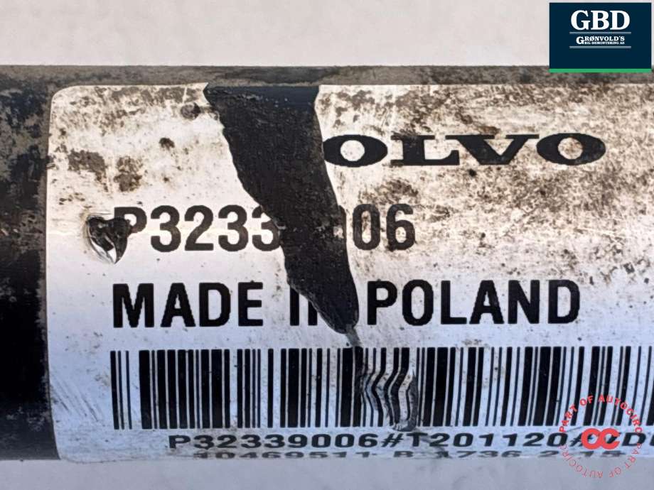 Drivaksel høyre bak, diesel/automat til Volvo V90 / V90 CC / S90 2016-->> (36011619|32339006|)