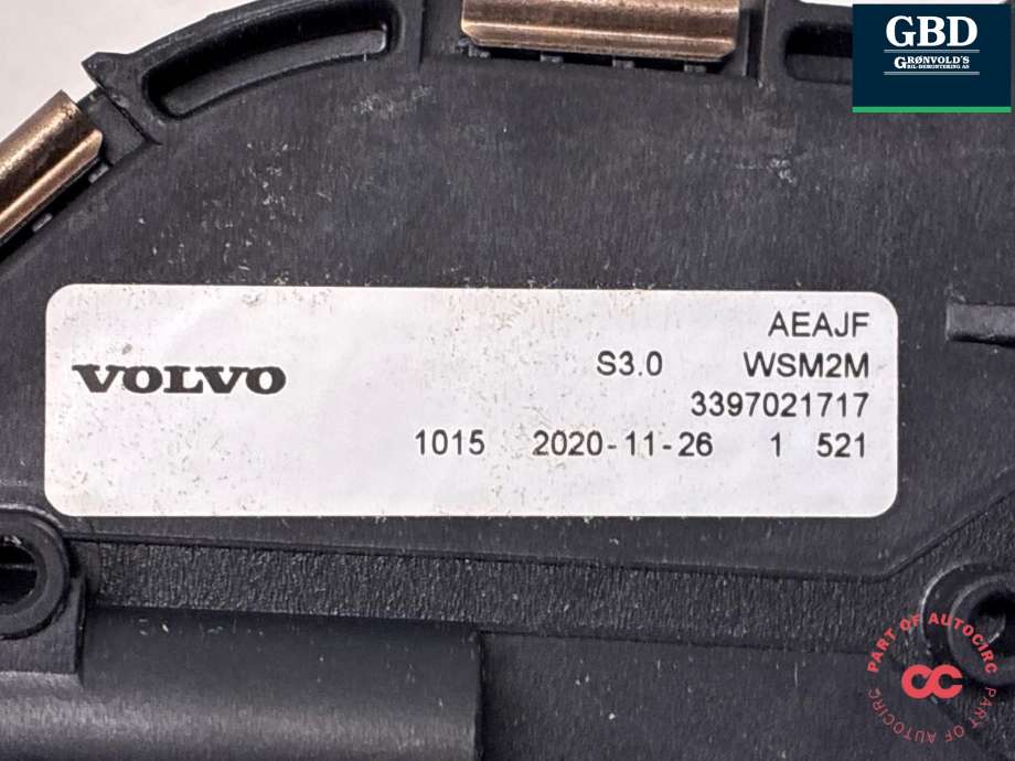 Viskermotor frontrute til Volvo V90 / V90 CC / S90 2016-->> (31385115|3397021717|)