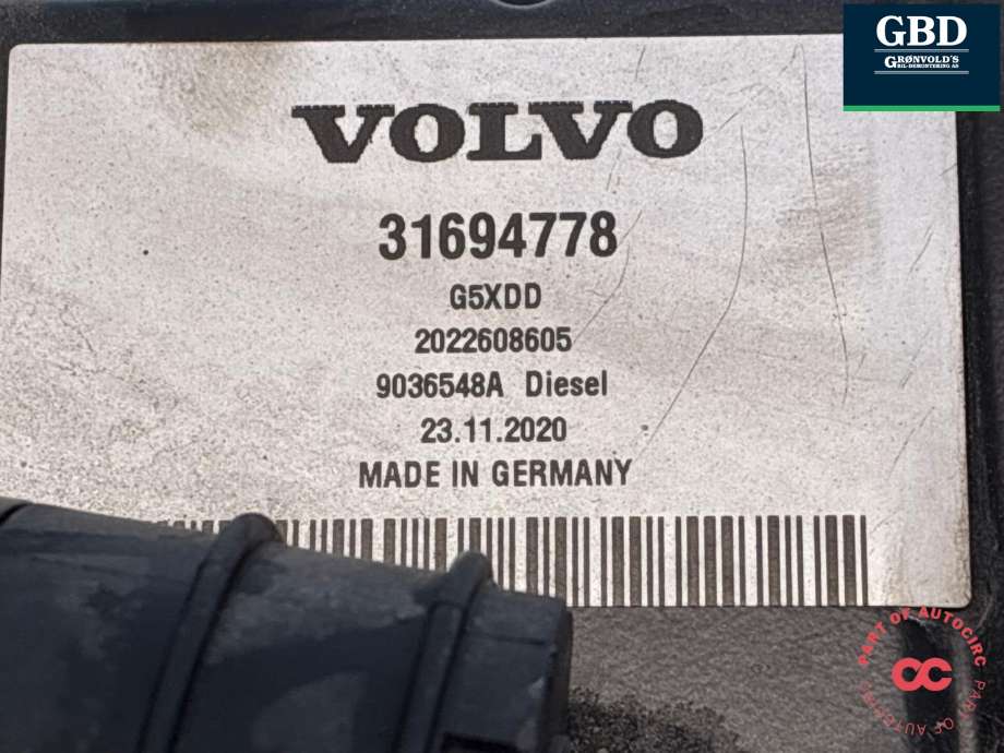 Dieselvarmer til Volvo V90 / V90 CC / S90 2016-->>  (32207779|31694778|)
