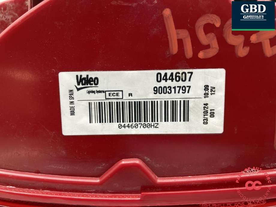 Baklykt høyre ytre til VW Touareg 2010-2018 (Type II) (VALEO|7P6 945 208|044607|)