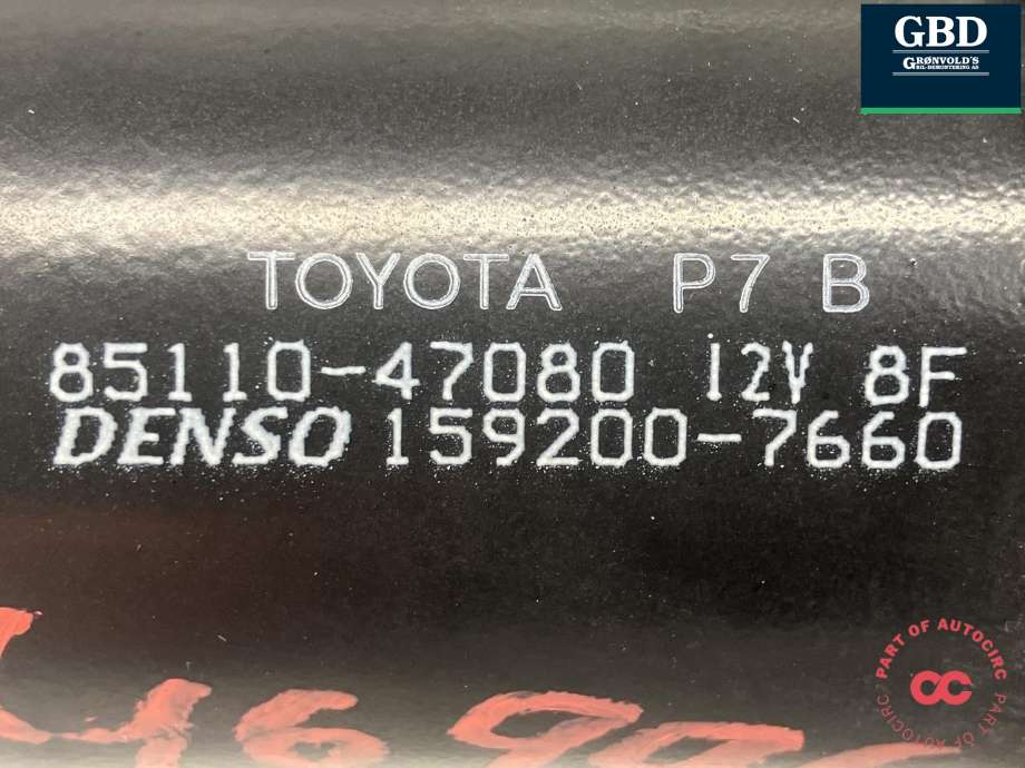 Viskermotor frontrute komplett m/overføring til Toyota Prius 2004-2009 (Type II) (COMBI) (COMBI) (DENSO|8515047090|85110-47080|159200-7660)