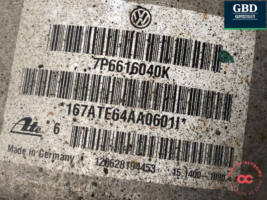 Fjær foran nivå luftpute/belg til VW Touareg 2010-2018 (Type II)  (7P6 616 040 R|7P6 616 040 K|)