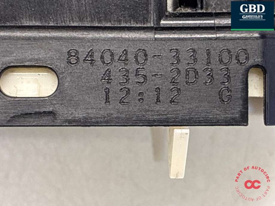 Bryter ruteheis førerdørspanel til Toyota Prius +7 2012-2020 (Type III) (stasjonsvogn) (stasjonsvogn) (8404033100|)
