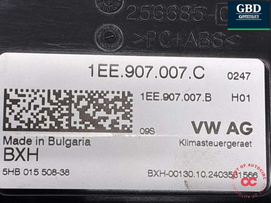 Styreenhet klima/aircondition til VW ID.3 2020-->> (1EE 907 007 C|)