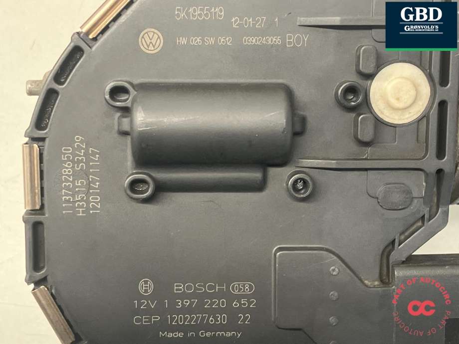 Viskermotor frontrute til VW Golf VI 2008-2012 (BOSCH|1Q1 955 119 C|5K1 955 119|1 397 220 652)