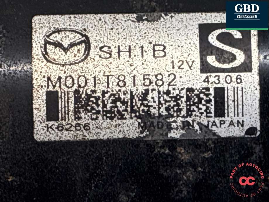 Starter diesel til Mazda CX-5 2012-2017 (Type I)  (SH1B18400|SH1B M001T81582|)