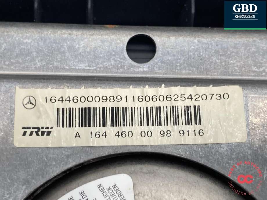 Airbag rattpute til Mercedes ML 2005-2011 (W164) (W164) (A 164 460 00 98|A 164 460 00 98 9116|)