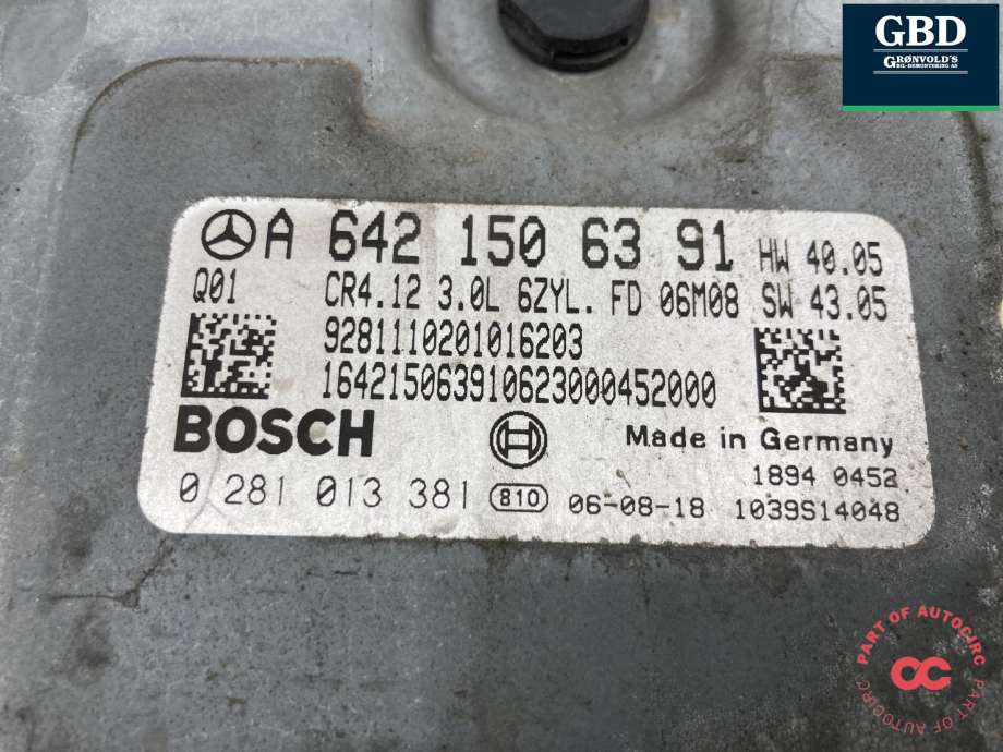 Styreenhet motor til Mercedes ML 2005-2011 (W164) (W164) (A 642 150 63 91|A 642 150 13 78 |A 642 150 52 77|A 642 150 19 77 | A 642 150 34 34 |A 642 150 61 41)
