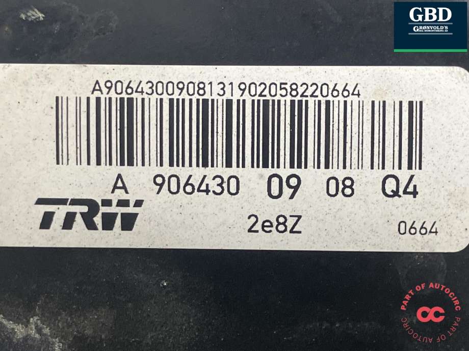 Bremsekraft-forsterker til Mercedes Sprinter 2013-2018 (Fase 2) (906) (906) (TRW|A 000 431 21 27|A 906 430 09 08|)