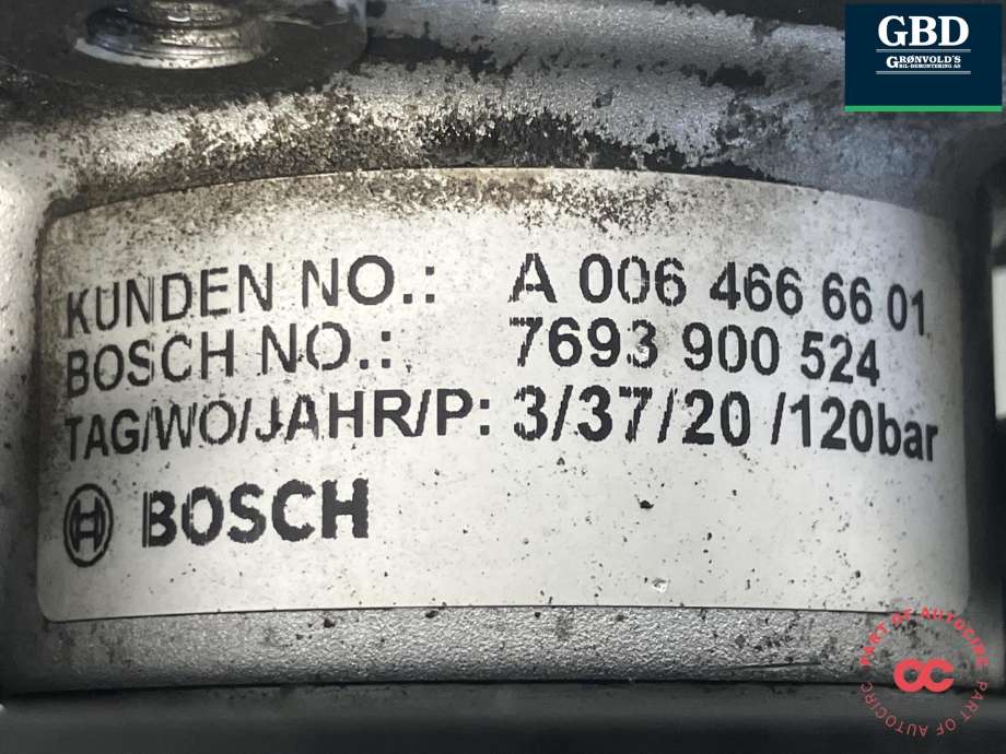 Servo pumpe mekanisk til Mercedes Sprinter 2013-2018 (Fase 2) (906) (906) (BOSCH|A 006 466 66 01|7 693 900 524|)