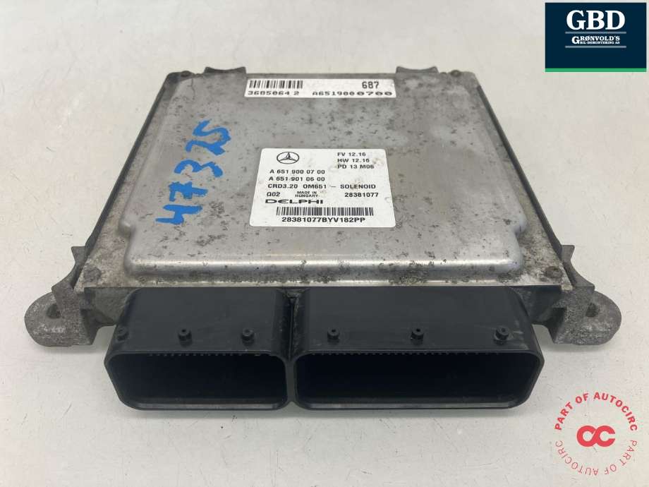 Styreenhet motor til Mercedes Sprinter 2013-2018 (Fase 2) (906) (906) (DELPHI|A 651 900 32 03|A 651 900 07 00|A 651 901 06 00| 28381077)