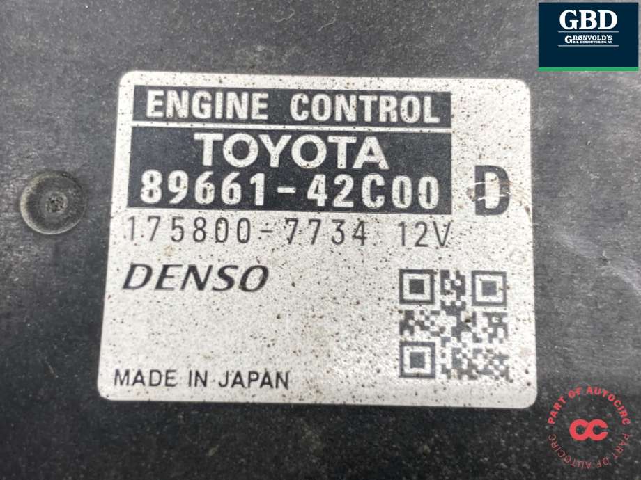 Styreenhet motor til Toyota RAV4 2006-2009 (Type III, Fase 1)  (8966142C02|8966142C00|)