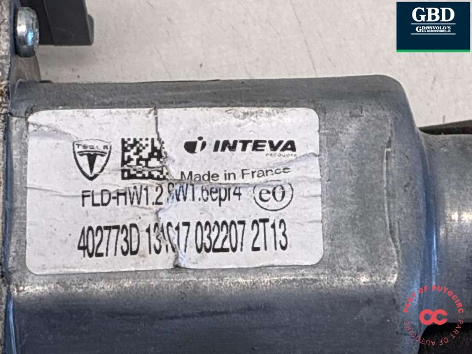 Ruteheis venstre foran til Tesla Model X 2016-->> (1028818-80-E|1028818-00-F | 1028818-61-E |1028818-90-E|1028818-98-F | 1028818-99-F)