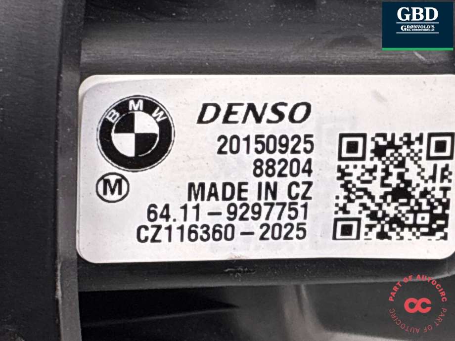 Varmeapparat motor til BMW i3 2013-2022  (64 11 9 297 751|)
