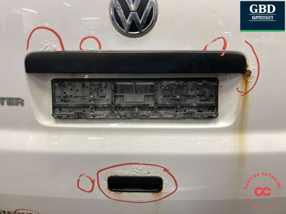 Bakluke til VW Transporter / Caravelle 2009-2015 (Fase 2) (T5) (T5) (7E0 827 025 F|)