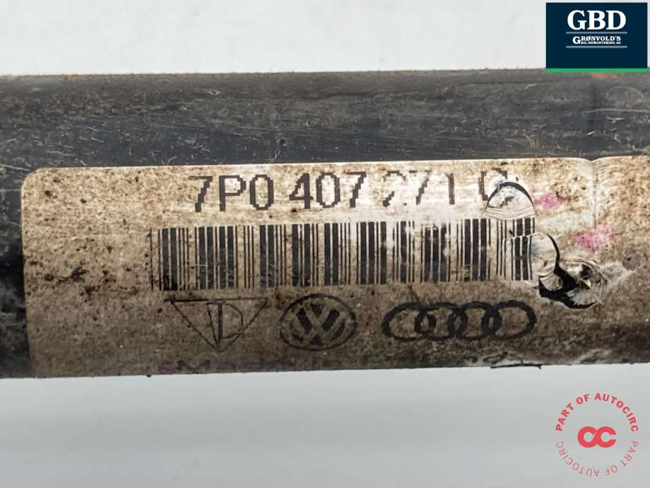 Drivaksel venstre foran, diesel/automat til VW Touareg 2010-2018 (Type II) (7P0 407 271 C|7P0 407 271 CX|)
