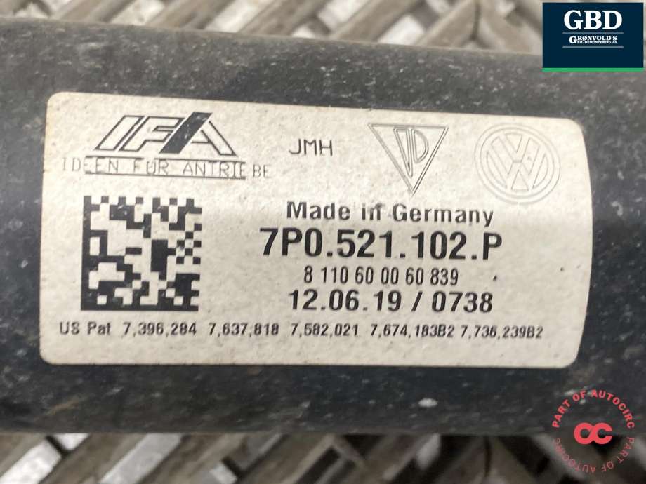Mellomaksel til VW Touareg 2010-2018 (Type II) (7P0 521 102 T|7P0 521 102 R|7P0 521 102 P)