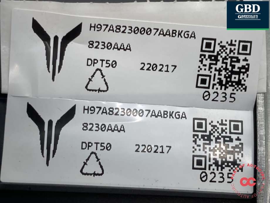 Airbag rattpute til Voyah Free 2021-->>  (H97A8230007AABKGA|)