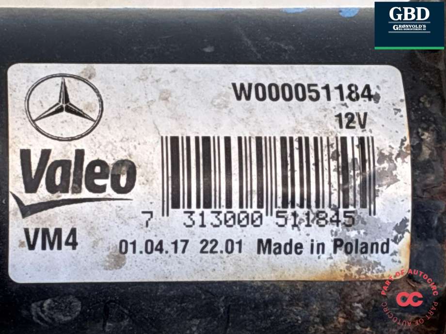 Viskermotor frontrute komplett m/overføring til Mercedes Vito 2014-->> (W447) (W447) (A 447 820 89 02|A 447 820 00 40|W000051184)