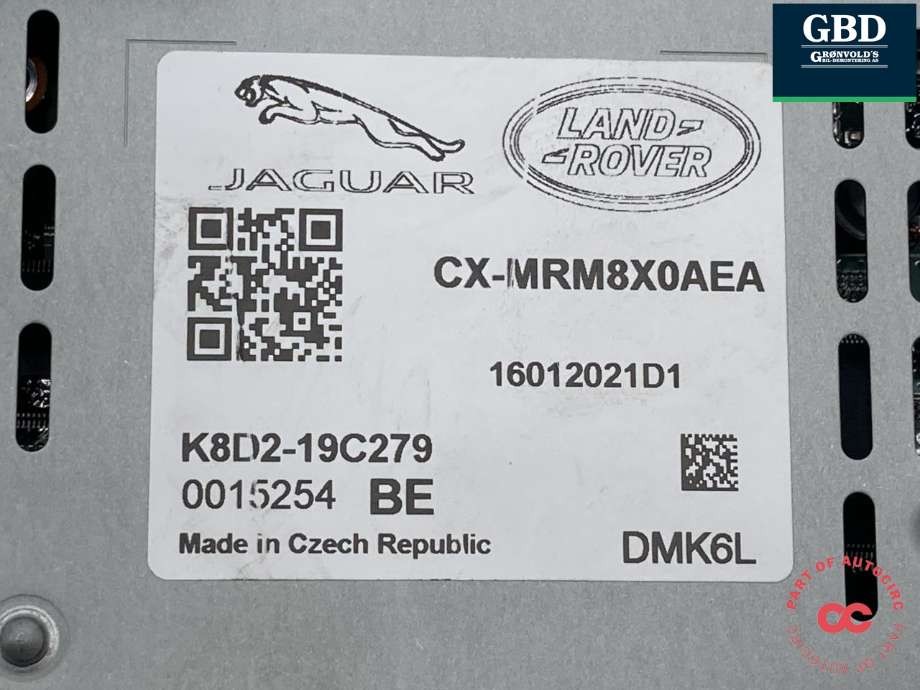 Bilstereo navigasjon skjerm til Land Rover Range Rover, Evoque 2019-->> (Type II)  (LR177552|N8D219C279AA|LR115406| K8D219C279BE)