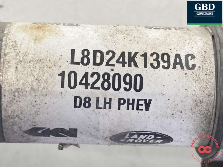 Drivaksel venstre bak, bensin/automat til Land Rover Range Rover, Evoque 2019-->> (Type II)  (LR135221|L8D24K139AC|)