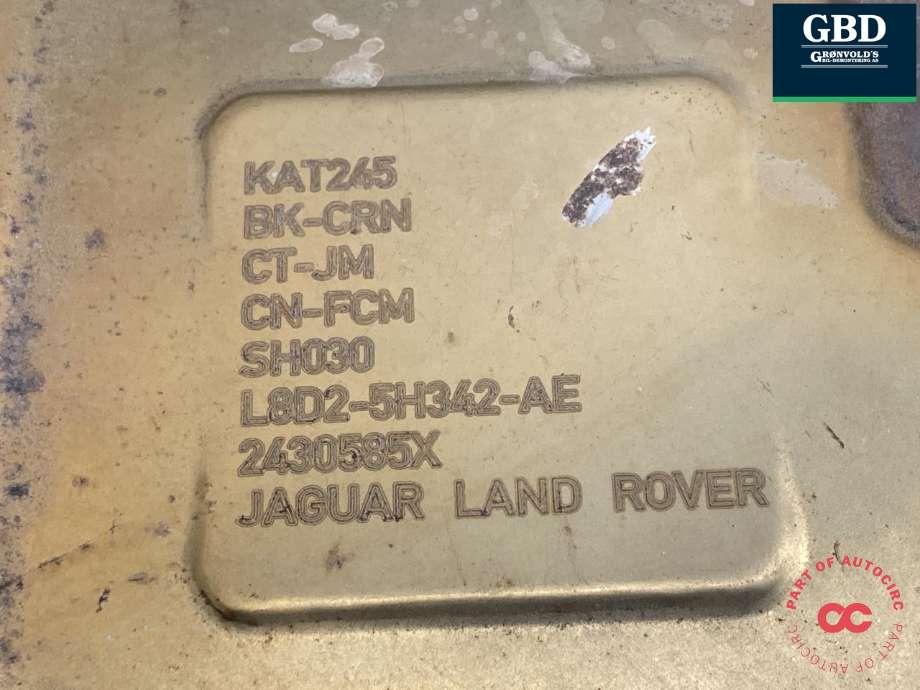 Katalysator til Land Rover Range Rover, Evoque 2019-->> (Type II) (LR182713|L8D25H342AF|LR146556| L8D25H342AE)