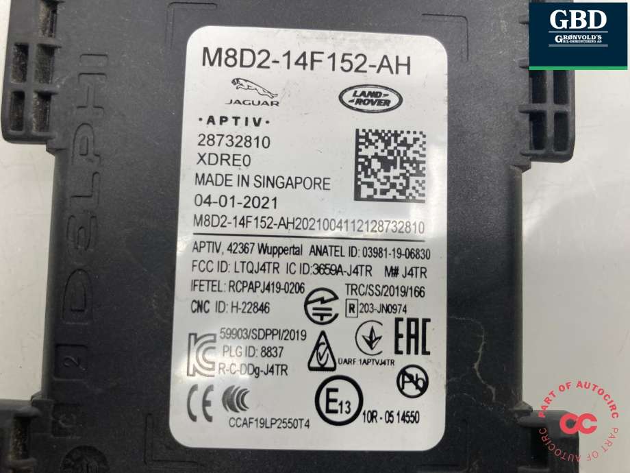 Sensor blindsone til Land Rover Range Rover, Evoque 2019-->> (Type II) (LR159586|M8D214F152AL|LR139898| M8D214F152AH)