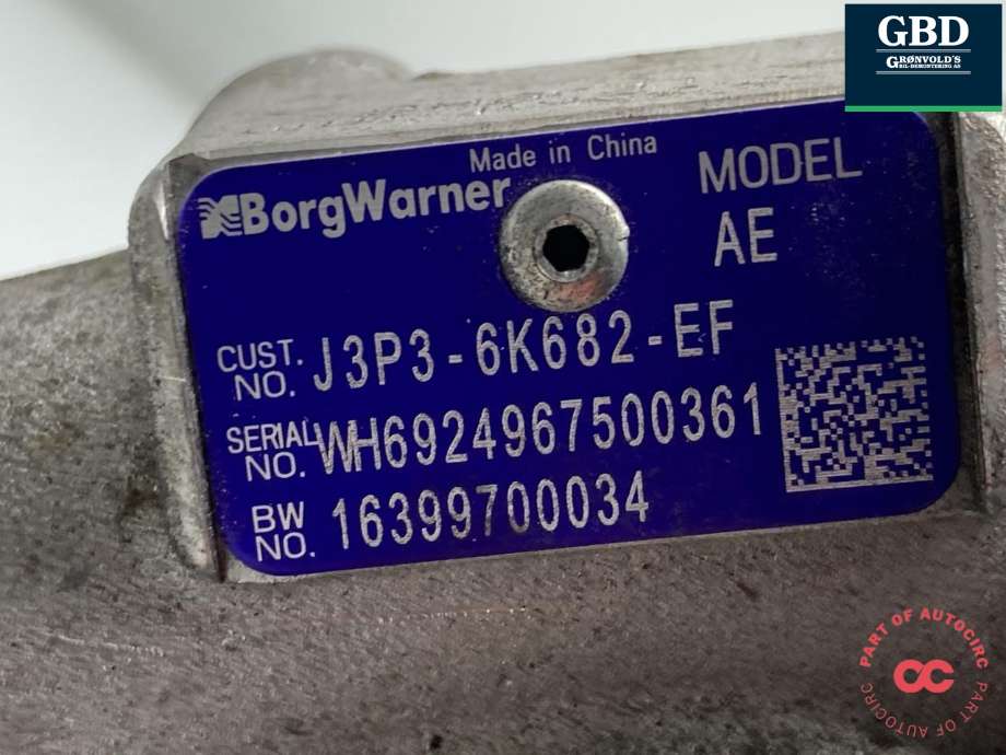 Turbo til Land Rover Range Rover, Evoque 2019-->> (Type II)  (LR153790|J3P36K682EG|J3P36K682EF)