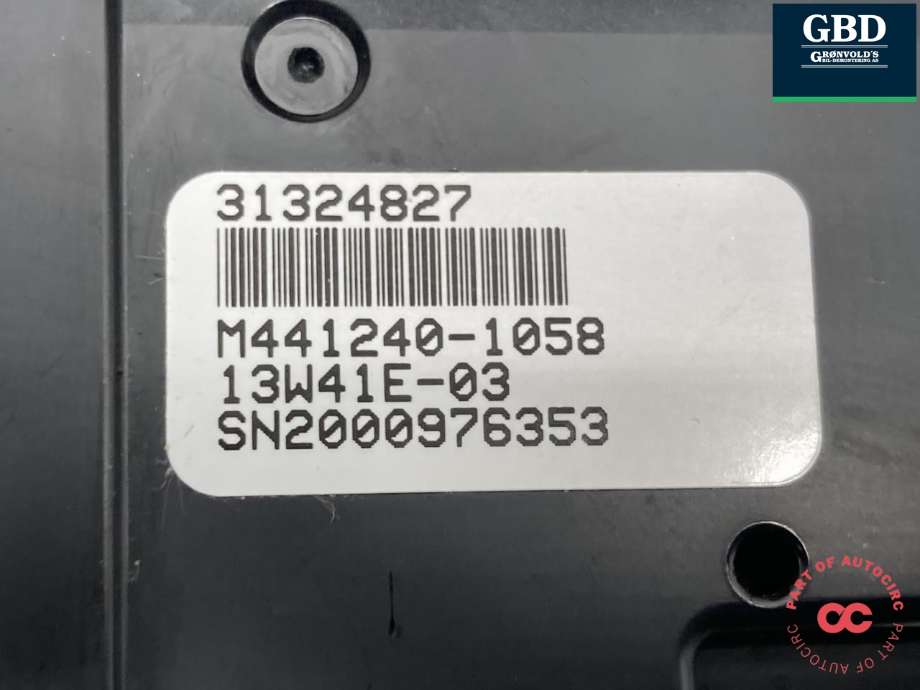 Varmeapparat betjening til Volvo V70 2007-2013 (Type III, Fase 1) (31443427|31324827|)