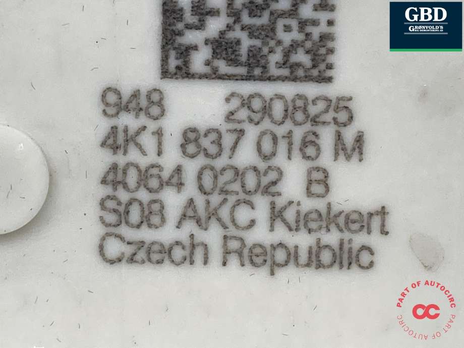 Låsekasse høyre foran til VW ID.4 2020-->> (4K1 837 016 M|948 290825)