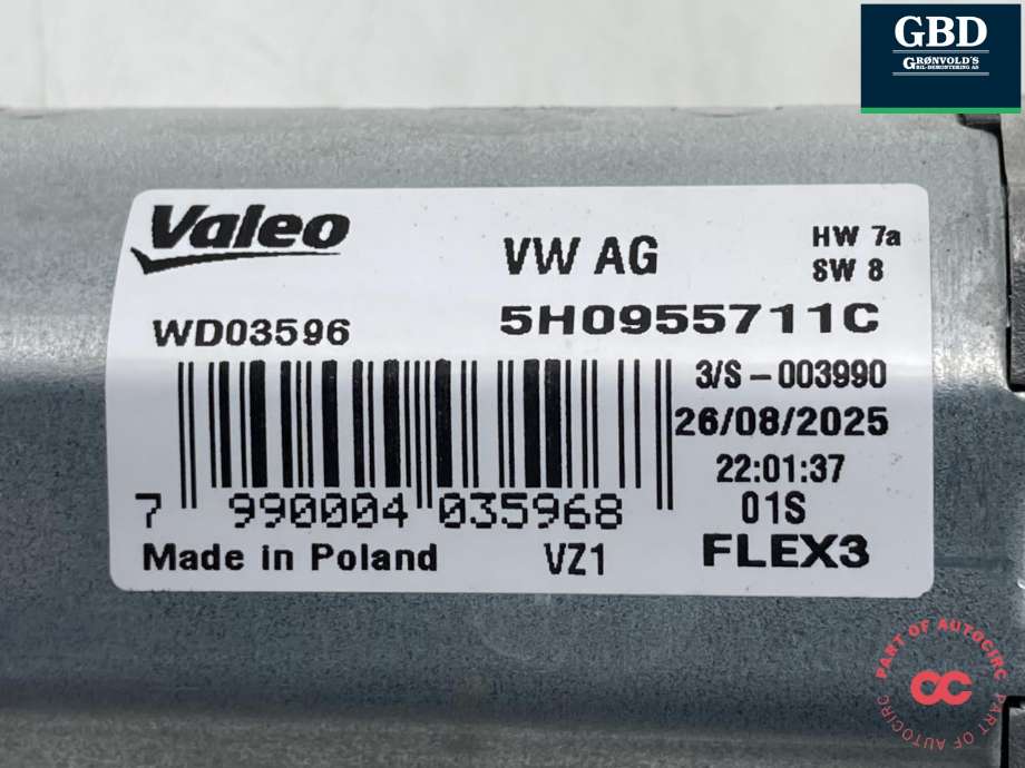 Viskermotor bakrute til VW ID.4 2020-->> (VALEO|5H0 955 711 C|WD03596)