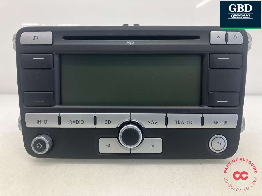 Bilstereo navigasjon til VW Tiguan 2007-2011 (Type I, Fase 1)  (BLAUPUNKT|1K0 035 191 DX|1K0 035 191 D|7 612 002 044)