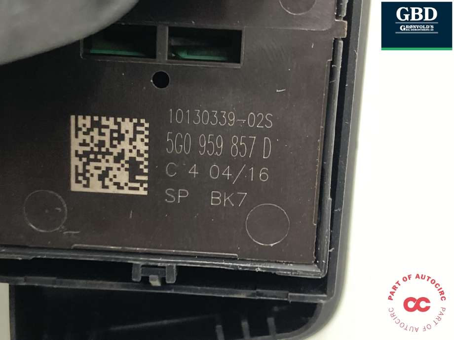 Bryter ruteheis førerdørspanel til VW Golf VII 2012-2017 (Fase 1)  (5G0 959 857 D  WHS|)