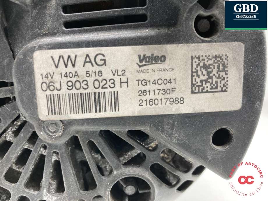 Dynamo til VW Golf VII 2012-2017 (Fase 1) (06J 903 024 D|06J 903 023 H|)