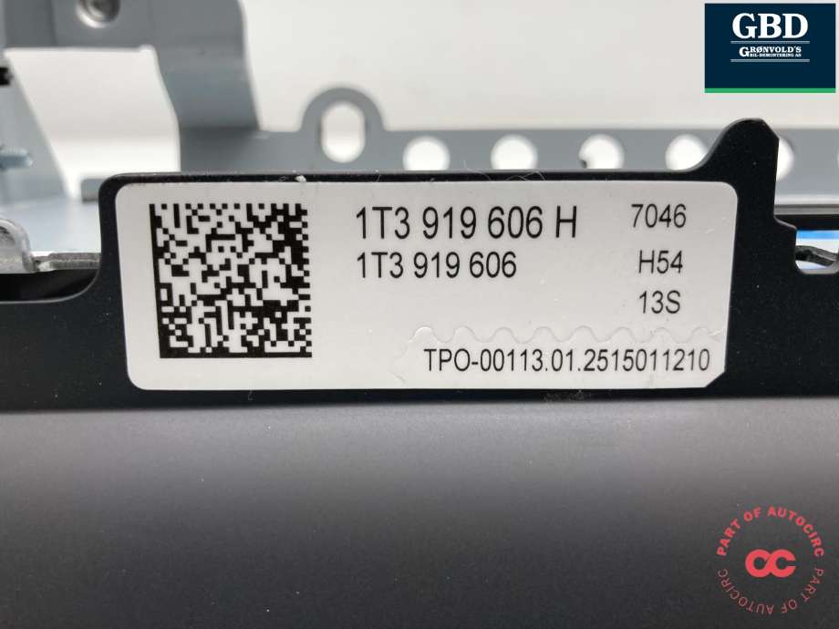 Bilstereo navigasjon skjerm til VW ID.7 2023-->>  (1T3 919 606 H|)