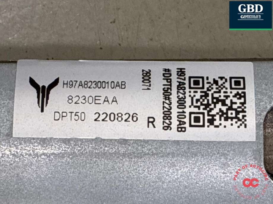 Airbag gardin høyre til Voyah Free 2021-->> (823006002|H97A8230010AB|220826)
