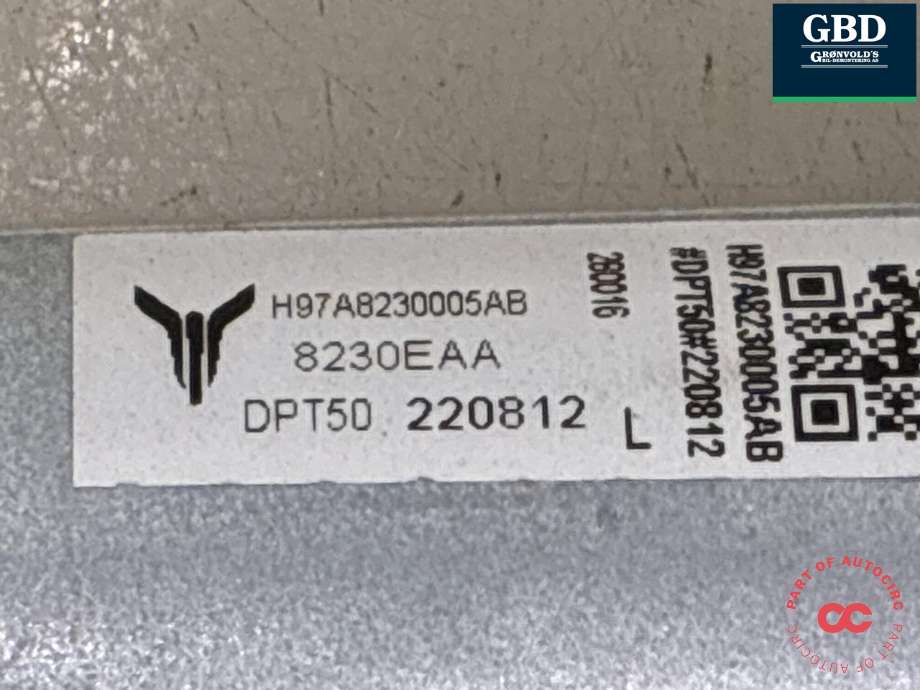 Airbag gardin venstre til Voyah Free 2021-->> (823005002|H97A8230005AB|220812)