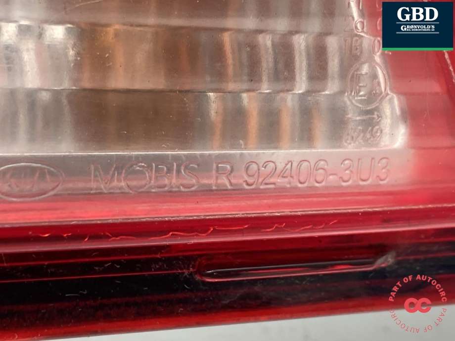 Baklykt fra støtfanger høyre til Kia Sportage 2010-2016 (Type III) (92406 3U300|92406-3U3|)