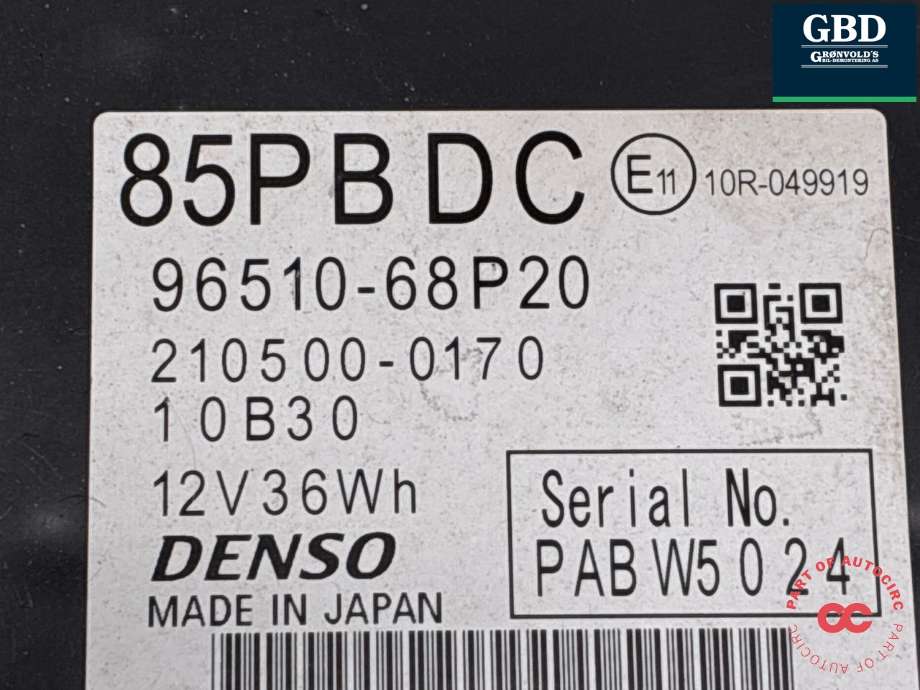 Batteri 12V til Suzuki Ignis 2016-->> (Type II)  (|96510-68P20|210500-0170| 10R-049919)